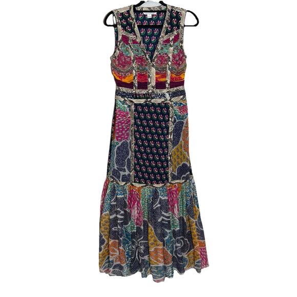 DIANE VON FURSTENBERG Rare Amabelle Flower Power Silk Maxi Dress Size 6 EUC - Picture 5 of 11